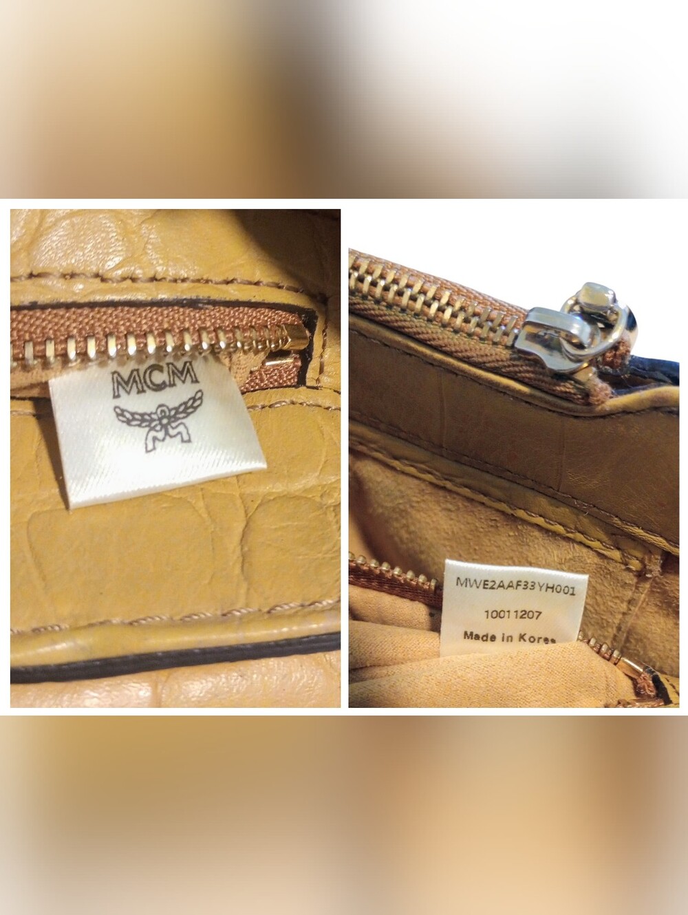 MCM Croc Embossed 2-Way Satchel Shoulder Bag - Picture 14 of 16